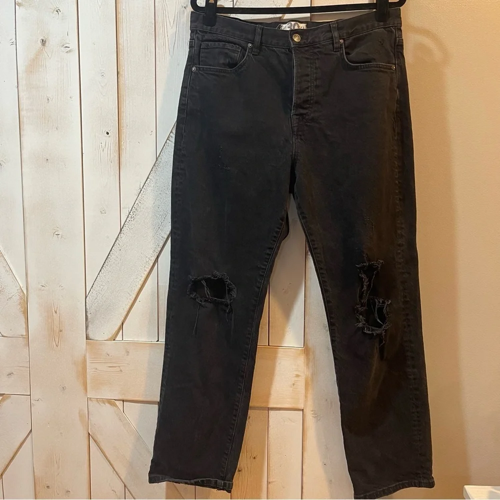 WE THE FREE x Free People High Rise Distressed Jeans Size 30 - Picture 1 of 3